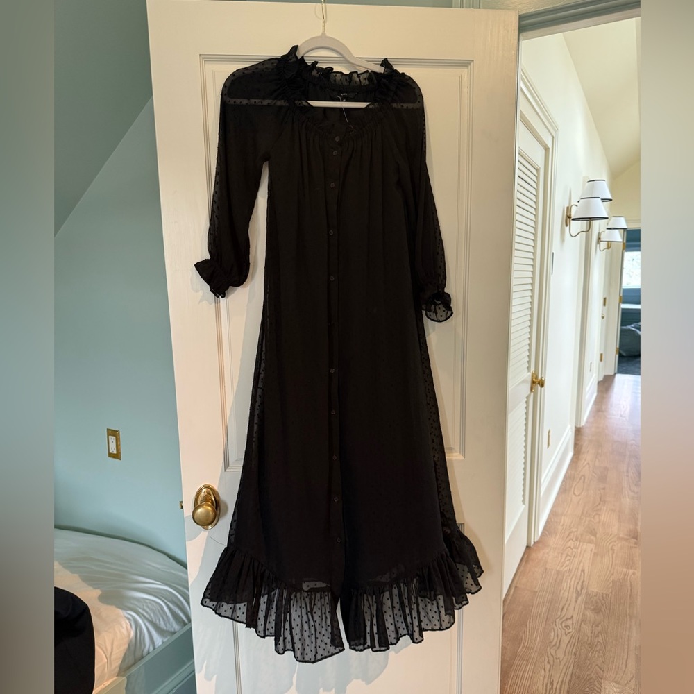 Polka dot black dress